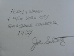 Signed 1939 7×8″ NYC Sanitation & Horse New York City PHOTO LEAGUE Joe Schwartz