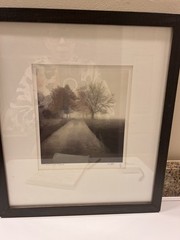 Carriage Road Wood Framed Photo Signed By Richard Calvo 16.5×14.5”