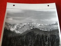 Vintage 1930s/40s Colorado Linen Backed Silver Gelatin Photo Echo Lake Denver