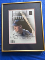 Ted Williams Signed, Framed Sports Illustrated Cover & Green Diamond Hologram