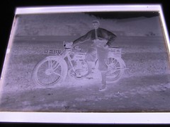 Zündapp Motorcycle Probably around 1920 Historic Large Glass Negative