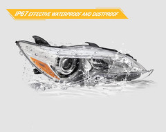 Headlights Fit 2015 2016 2017 for Toyota Camry LE/SE/XLE Replacement Former Ones