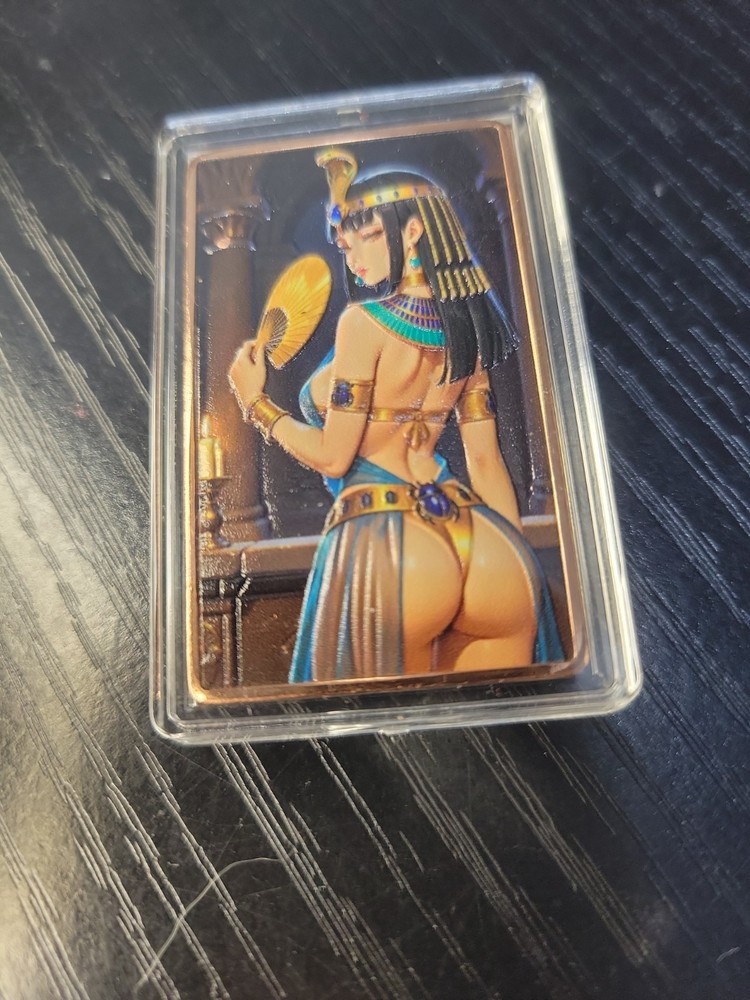 Colorized 1 OZ 999 Pure Copper Bar Beautiful Woman Sexy Naughty Baddie