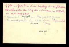 GDR Citizen Radio 12 April 1961 Cosmonaut Space – 1960s – Photo Postcard 14x9cm