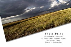 Storm Clouds Photography Print: Oklahoma, Prairie, Great Plains, Picture, Photo
