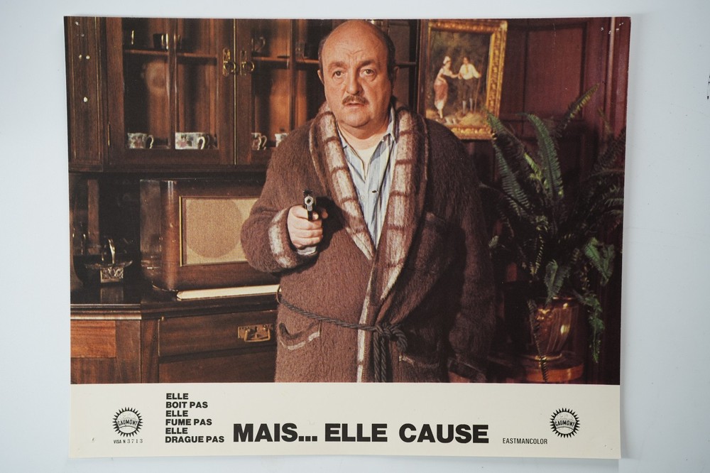 Photo Cinema Lobby Cards Mais Elle Cause 22X28Cm 1970 Blier