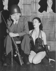 Entertainer Roscoe Ates & Dancer Margaret Officers Club SAC Korea Photo Reprint