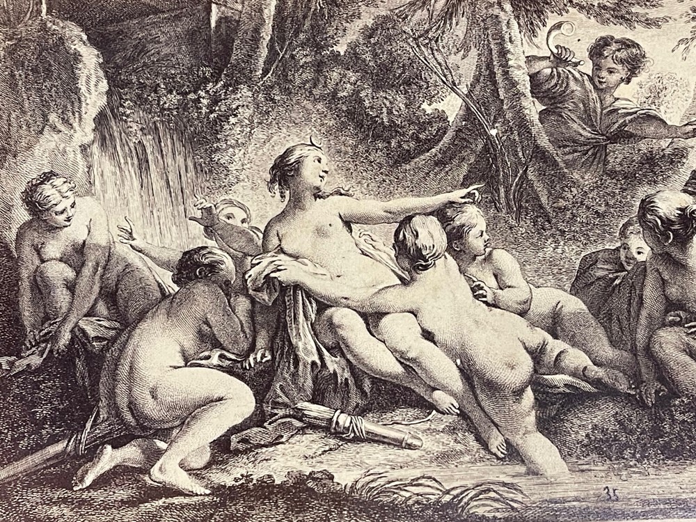 Curiosa Albumen Photograph Engraving François Boucher A. Calavas Paris 1875