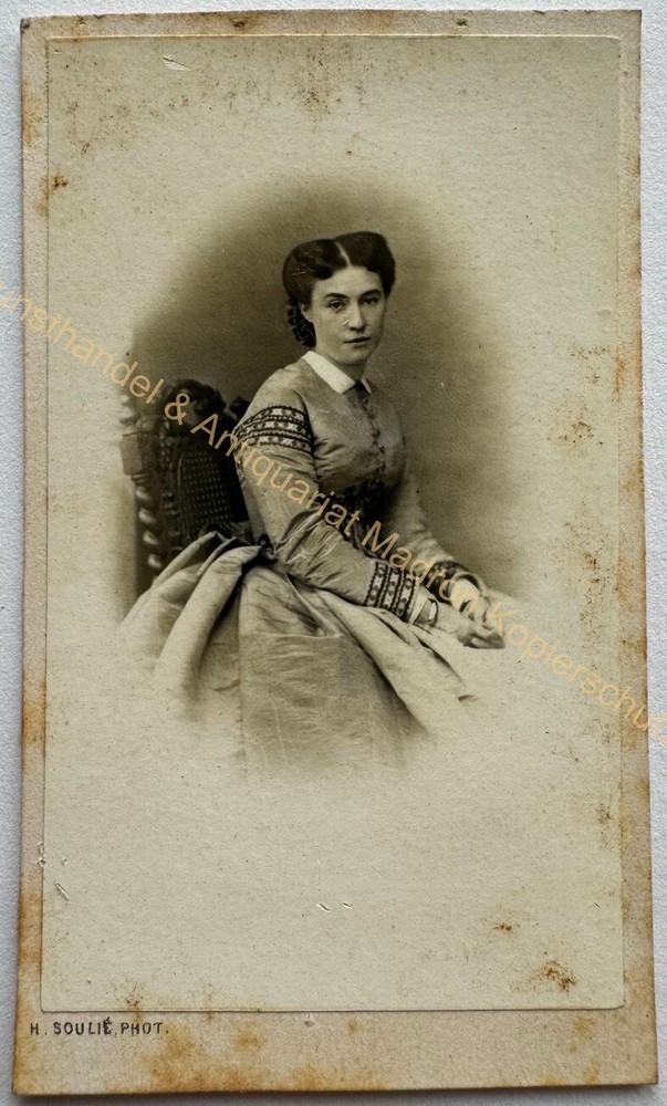 orig. CDV photography photograph vintage album print 1860 H. Soulie Paris