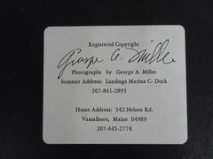 Maine Rockland Breakwater Lighthouse Signed Photograph George A. Miller Rainbow