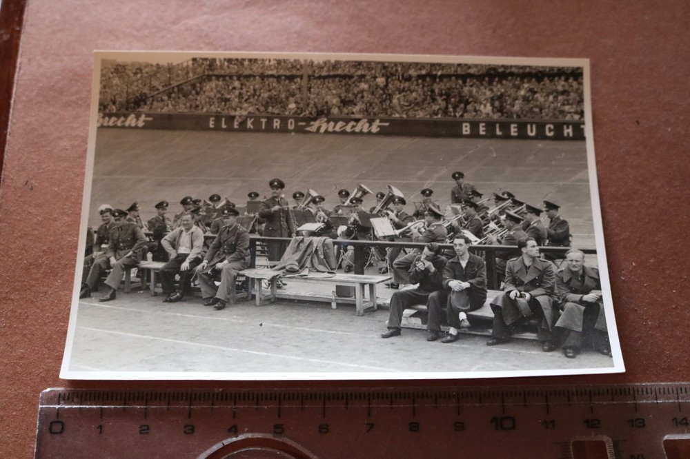 Great Old Photo – Sports Event – Police Band Playing – 60-70