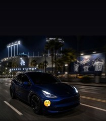 Photo Digital Product Wallpaper Image Picture * LA DODGERS TESLA * Only $0.99!