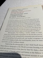Neil Folberg: And I Shall Dwell Among Them Hardcover By Assis, Yom Tov Synagogue