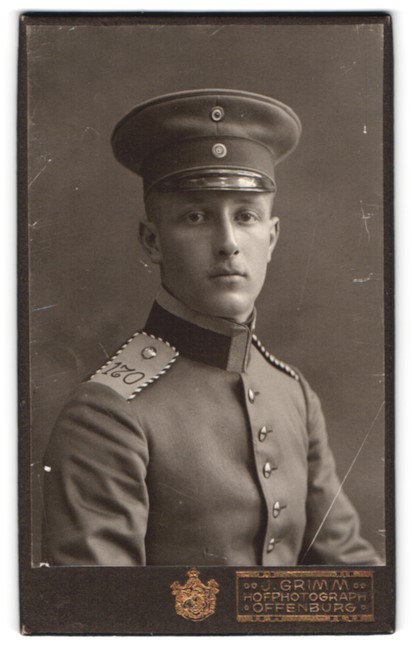 Photograph J. Grimm, Offenburg, annual volunteer sergeant from the regime