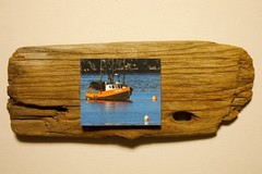 Driftwood Mounted Seascape – Bar Harbor, Maine Trawler