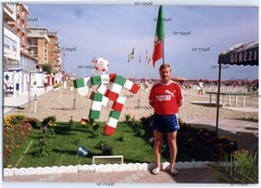 Football World Cup Italia 90 Mascot next to Walter in Italy 1990 – Photo 13x9cm