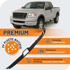 Front Bumper Lower Valance+Center Grille Trim Compatible with 2004 2005 Ford F-1