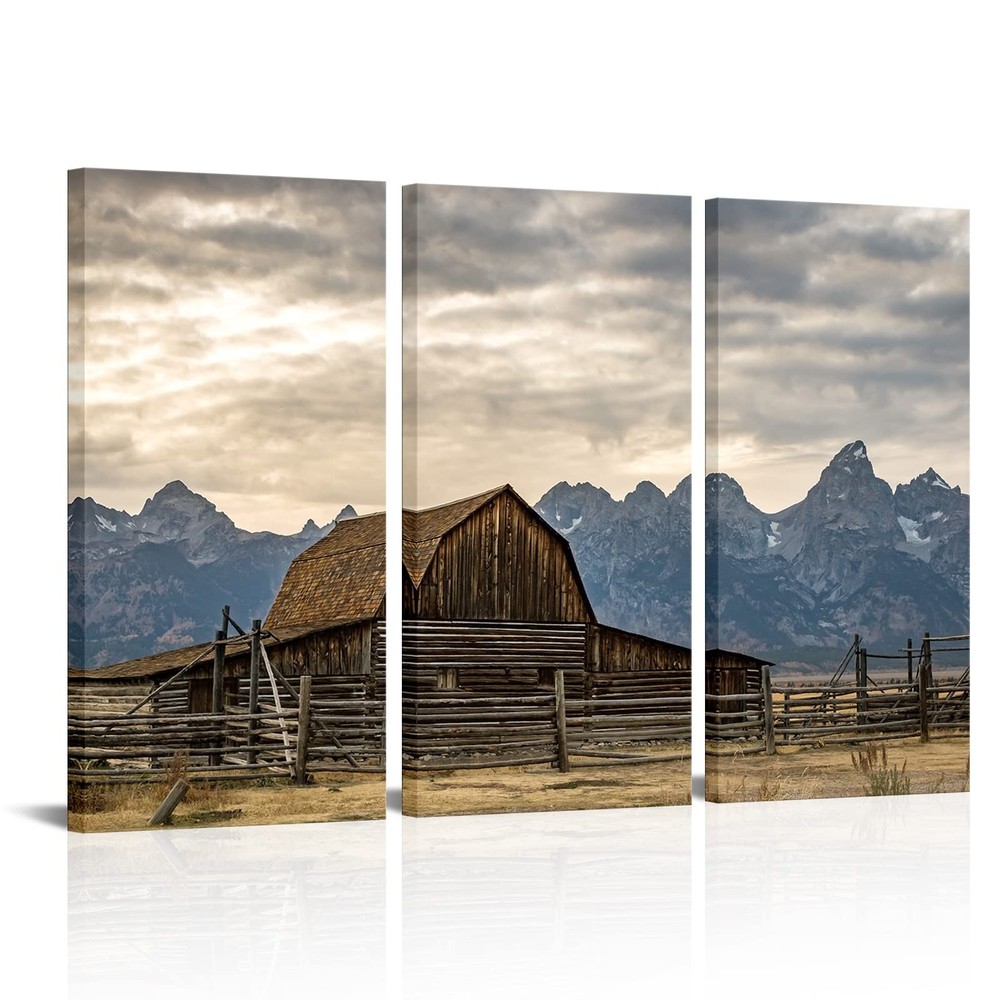 HOMEOART Country Wall Decor Farmhouse Landscape Canvas Wall Art Western Home …