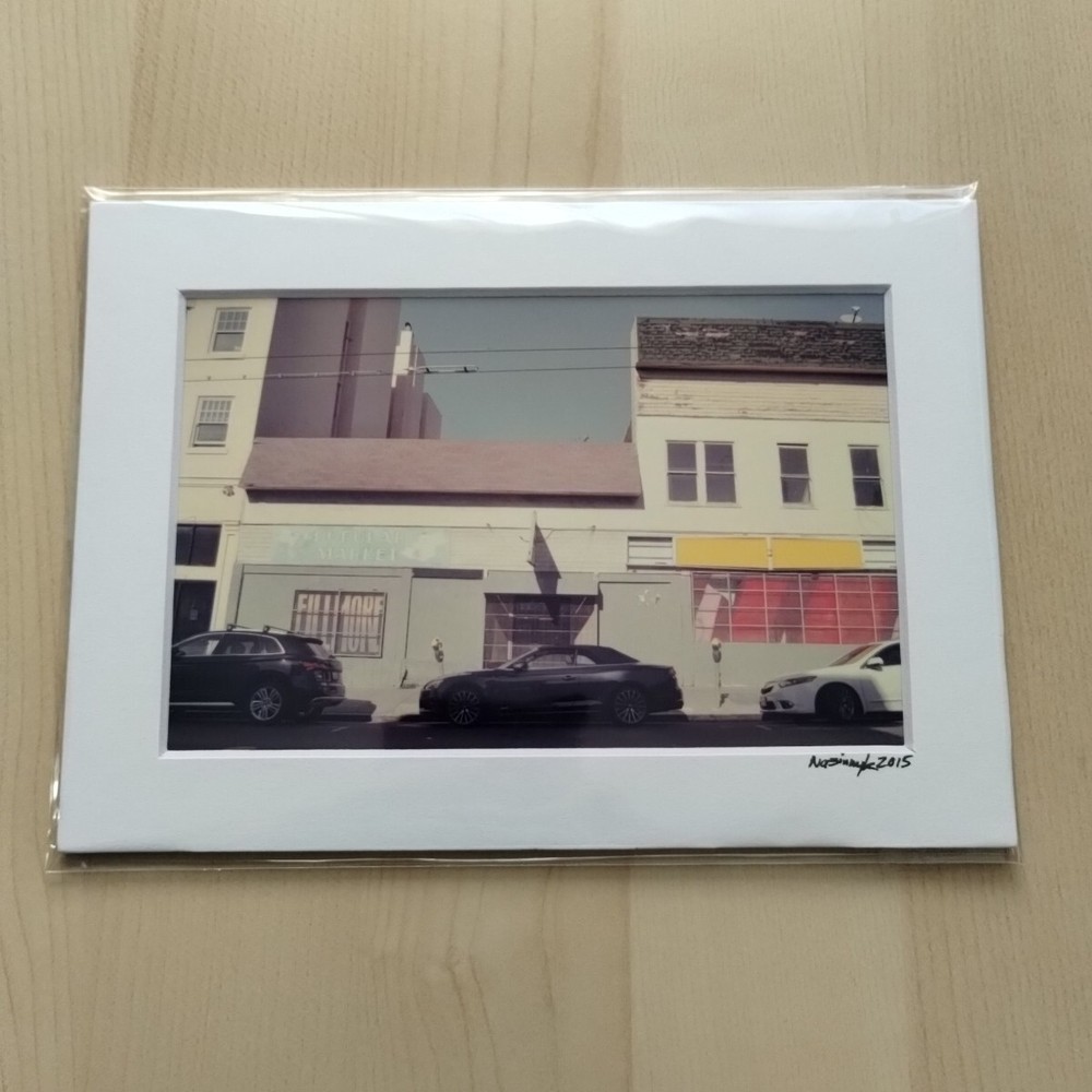 Matted Photo Print San Francisco Fillmore Haight Modern Photography Home Decor