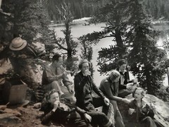 Vintage 1930s/40s Colorado Linen Backed Silver Gelatin Photo Echo Lake Denver 2
