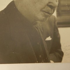 Vintage Carl Sandburg Photograph, inscribed and Signed 11 in. By 14 in.