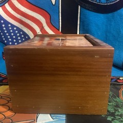 VTG Edward Curtis Native American Handmade Oasis Of The Badlands Wooden Box