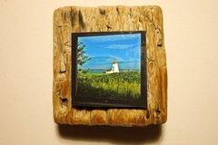 Driftwood Mounted Seascape – Souris Lighthouse, Prince Edward Island, Canada