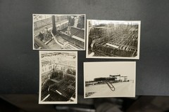 Photo View Plant Factory Germany Industrial Metal Construction Work Lot Tower House