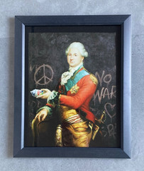 BANKSY 2005 Soldier w Spraycan Framed Wall Art 8×10 Print Photograph Graffiti