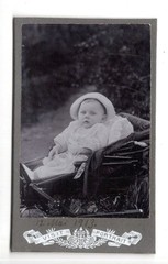 Antique Photo Baby in Pram 1913 – Wladyslaw v. Kuczkowski Portrait, Poland