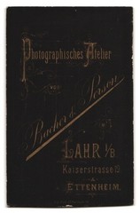 Photograph Bacher & Person, Lahr i. B., Kaiserstraße 19, portrait woman in rüs