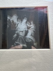 Lot of 2 Custom Framed Matted Magic Lantern Glass Slides 7.5″X 11″ Mother Child