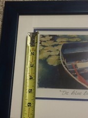 Jeanne J.M. Steele Photo Art “The Blue Boat” Signed Matted Framed 12” x 13”