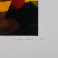 White Mat Photo Tea Cup & Coffee Pot Landscape Americana Ltd Signed Color Print
