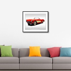Classic Cars – 1957 Chevrolet Corvette in Venetian Red – Print