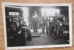 9 old photos motorcycle and car repair shop in Belzig 1930s