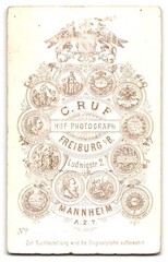 Photograph C. Ruf, Freiburg i. B., Ludwigstraße 2, woman in fine twine