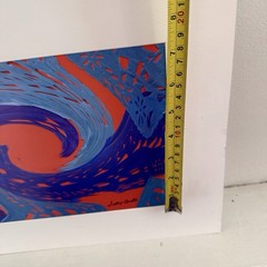 Photographic Art Abstract Print Paper Banner By Sally Anata Matted 15×11 Colors