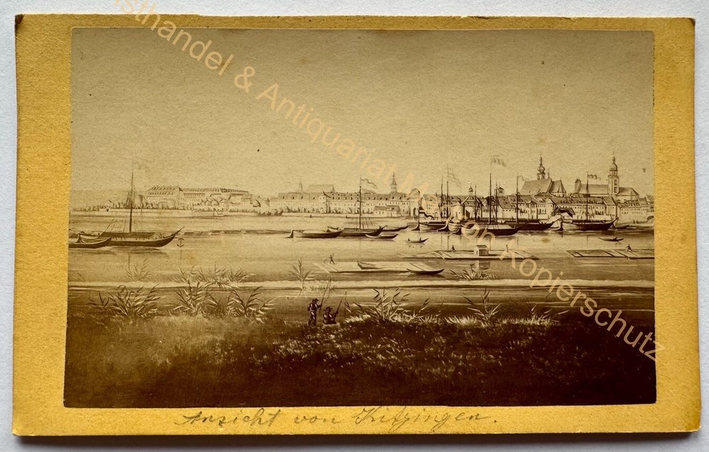 orig. CDV photo photograph lithograph around 1865 Kitzingen