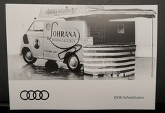 Photo Postcard Audi Museum DKW Express Truck Transporter Coffee Advertising Lohrana
