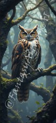 Owl – Digital Image Picture PC Phone Background AI, 9 images – #44