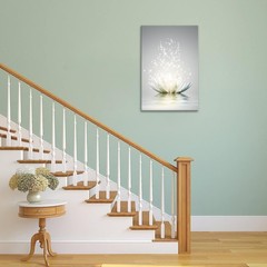 Canvas Prints Art Lotus Floral Pictures Wall Art for Zen Office Decor Meditat…