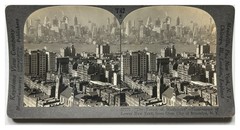 Tirage Original C1910 Stereo Vintage Photo From New York Lower Manhattan
