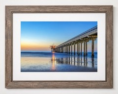 Scripps Pier Sunset Print 8.5×11 Matted 11×14 La Jolla Fine Art Photo