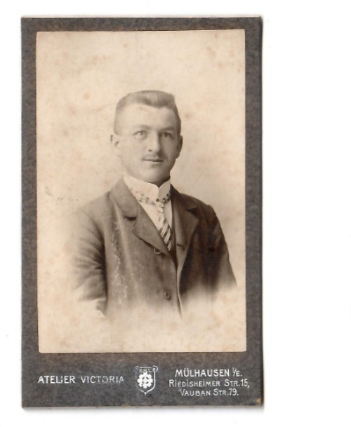 13104 – CDV * portrait of men * Mühlhausen I. Th. Circa 1910