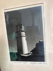 John W. Gregory Art SIGNED Black White Photograph Framed HIGHLAND LIGHT Cape Cod
