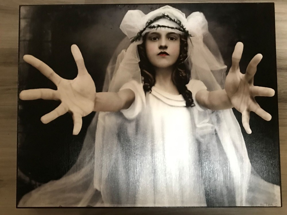 Beth Conklin B & W Photograph «Within These Arms». Framed on wood panel, Signed