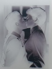 5##Photo negative film -Vintage- Kissing women – Lesbian couple – Love – Kiss