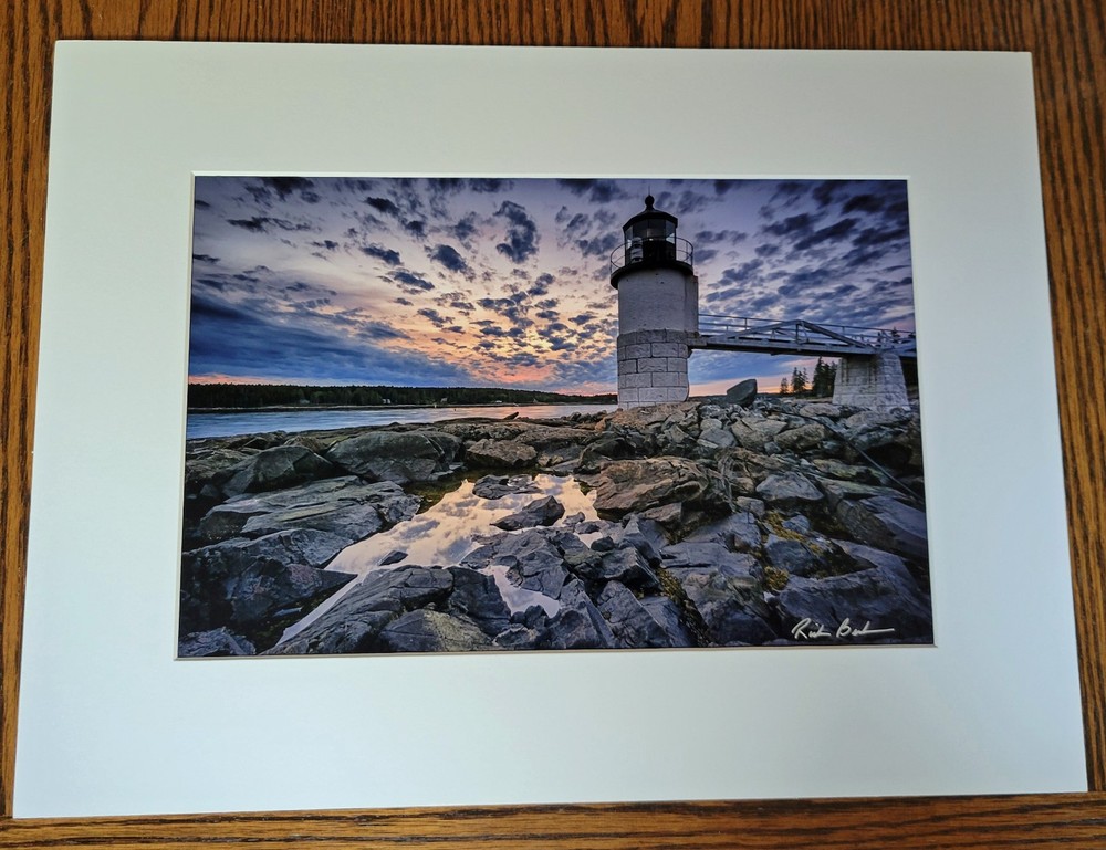 Marshall Point Lighthouse Maine Matted Fine Art Photo 8×12 in print in 12×16 mat