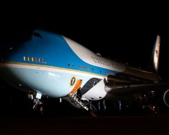 8×10 photo of Donald J. Trump exiting from Air Force One.